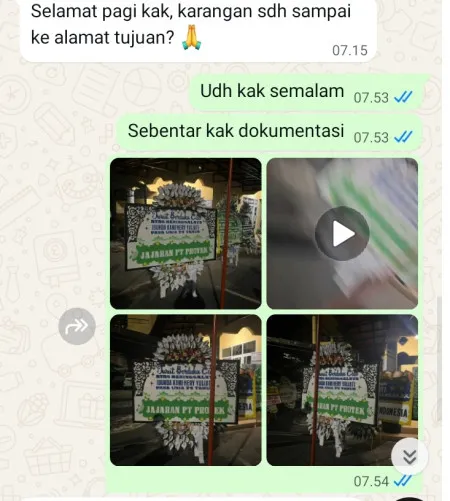 Pengiriman Papan Bunga Selamat Serua