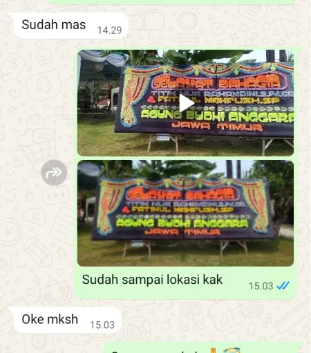 Pengiriman Papan Bunga Serua