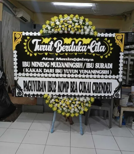 Papan Bunga Duka Serua